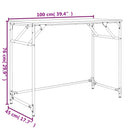 vidaXL füstös tölgy szerelt fa és porszórt acél íróasztal 100x45x76 cm