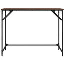 vidaXL barna tölgy szerelt fa és porszórt acél íróasztal 100x45x76 cm