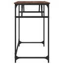 vidaXL barna tölgy szerelt fa és porszórt acél íróasztal 100x45x76 cm