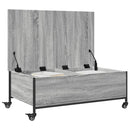 vidaXL szürke sonoma szerelt fa dohányzóasztal kerekekkel 91x55x34 cm