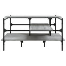 vidaXL szürke sonoma szerelt fa dohányzóasztal 100x100x48,5 cm