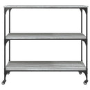 vidaXL szürke sonoma szerelt fa zsúrkocsi 102 x 50 x 95 cm
