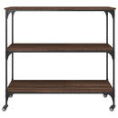 vidaXL barna tölgyszínű szerelt fa konyhai kocsi 102 x 50 x 95 cm