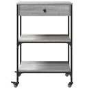 vidaXL szürke sonoma szerelt fa zsúrkocsi 60 x 48 x 89,5 cm