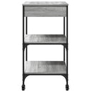 vidaXL szürke sonoma szerelt fa zsúrkocsi 60 x 48 x 89,5 cm