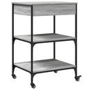 vidaXL szürke sonoma szerelt fa zsúrkocsi 60 x 48 x 89,5 cm