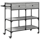 vidaXL szürke sonoma szerelt fa zsúrkocsi 105 x 42 x 95 cm