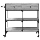vidaXL szürke sonoma szerelt fa zsúrkocsi 105 x 42 x 95 cm