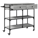 vidaXL szürke sonoma szerelt fa zsúrkocsi 105 x 42 x 95 cm