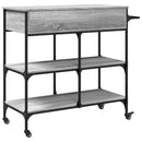 vidaXL szürke sonoma szerelt fa zsúrkocsi 105 x 42 x 95 cm