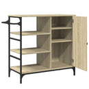 vidaXL sonoma tölgy színű szerelt fa zsúrkocsi 87,5 x 38,5 x 84,5 cm