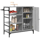 vidaXL szürke sonoma színű szerelt fa zsúrkocsi 87,5 x 38,5 x 84,5 cm