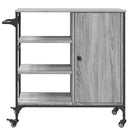 vidaXL szürke sonoma színű szerelt fa zsúrkocsi 87,5 x 38,5 x 84,5 cm