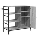 vidaXL szürke sonoma színű szerelt fa zsúrkocsi 87,5 x 38,5 x 84,5 cm