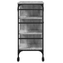 vidaXL szürke sonoma színű szerelt fa zsúrkocsi 87,5 x 38,5 x 84,5 cm