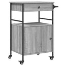 vidaXL szürke sonoma színű szerelt fa zsúrkocsi 56 x 43 x 89,5 cm