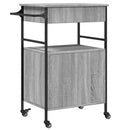 vidaXL szürke sonoma színű szerelt fa zsúrkocsi 56 x 43 x 89,5 cm
