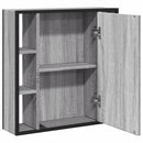 vidaXL szürke sonoma színű szerelt fa tükrös szekrény 60x16x60 cm