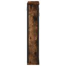 vidaXL füstölt tölgy szerelt fa tükrös fürdőszobaszekrény 42x12x60 cm