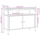 vidaXL barna tölgy szerelt fa fürdőszobai mosdószekrény 80x30x60 cm