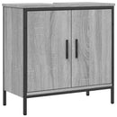 vidaXL szürke sonoma szerelt fa fürdőszobai mosdószekrény 60x30x60 cm