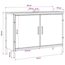 vidaXL füstölt tölgy szerelt fa fürdőszobai mosdószekrény 80x30x60 cm