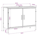 vidaXL szürke sonoma szerelt fa fürdőszobai mosdószekrény 80x30x60 cm
