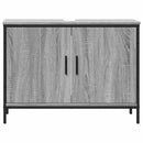 vidaXL szürke sonoma szerelt fa fürdőszobai mosdószekrény 80x30x60 cm