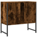 vidaXL füstölt tölgy szerelt fa fürdőszobai mosdószekrény 60x33x60 cm