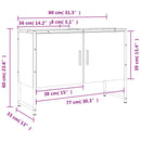 vidaXL fekete szerelt fa fürdőszobai mosdószekrény 80 x 33 x 60 cm