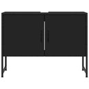 vidaXL fekete szerelt fa fürdőszobai mosdószekrény 80 x 33 x 60 cm