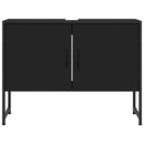 vidaXL fekete szerelt fa fürdőszobai mosdószekrény 80 x 33 x 60 cm