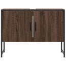 vidaXL barna tölgy szerelt fa fürdőszobai mosdószekrény 80x33x60 cm