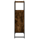 vidaXL füstös tölgy színű szerelt fa fürdőszobaszekrény 33x33x120,5 cm