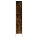 vidaXL füstös tölgy színű szerelt fa fürdőszobaszekrény 33x33x185,5 cm