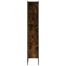 vidaXL füstös tölgy színű szerelt fa fürdőszobaszekrény 33x33x185,5 cm