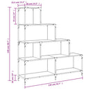 vidaXL 4 szintes sonoma tölgy szerelt fa könyvespolc 139x33,5x149 cm