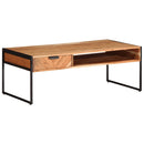 vidaXL tömör akácfa dohányzóasztal 110 x 55 x 40 cm