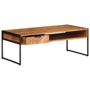 vidaXL tömör akácfa dohányzóasztal 110 x 55 x 40 cm