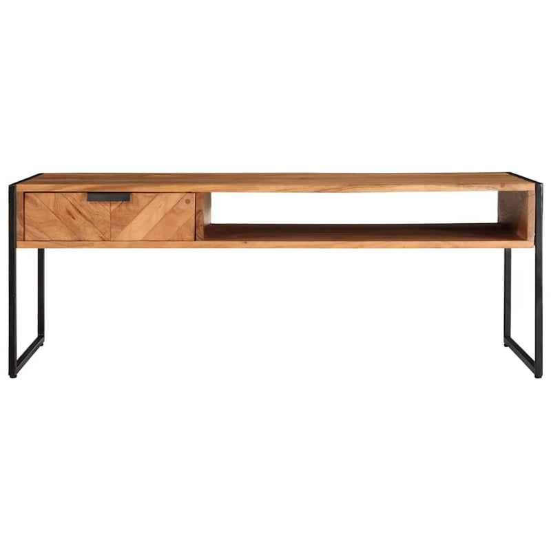 vidaXL tömör akácfa dohányzóasztal 110 x 55 x 40 cm