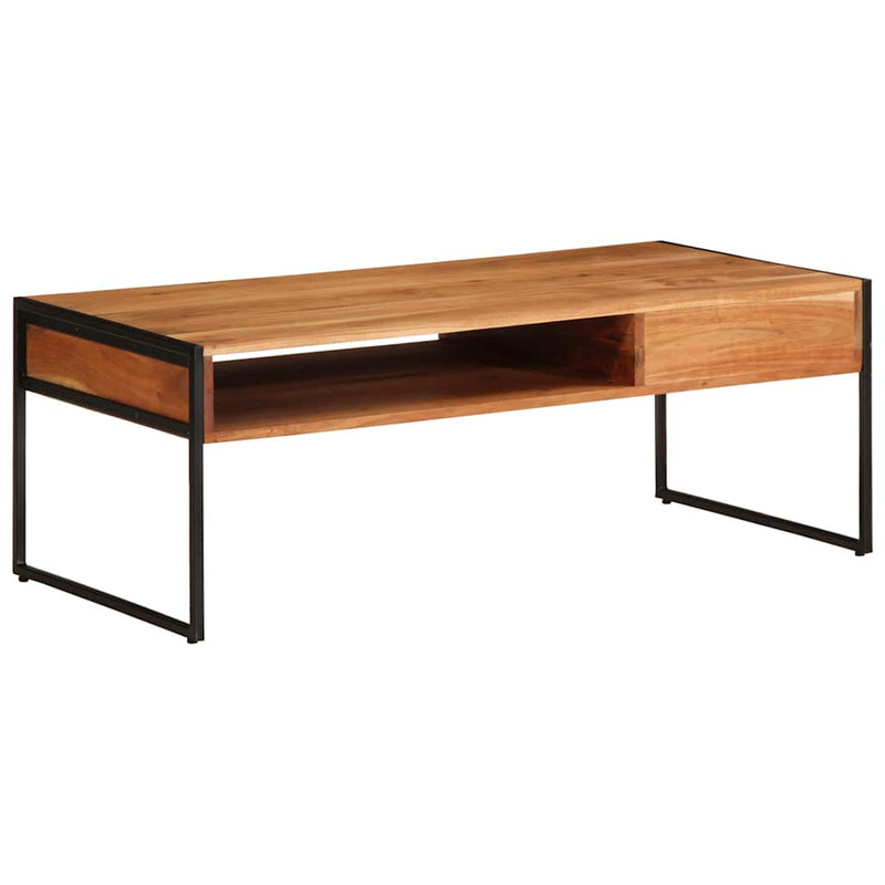 vidaXL tömör akácfa dohányzóasztal 110 x 55 x 40 cm
