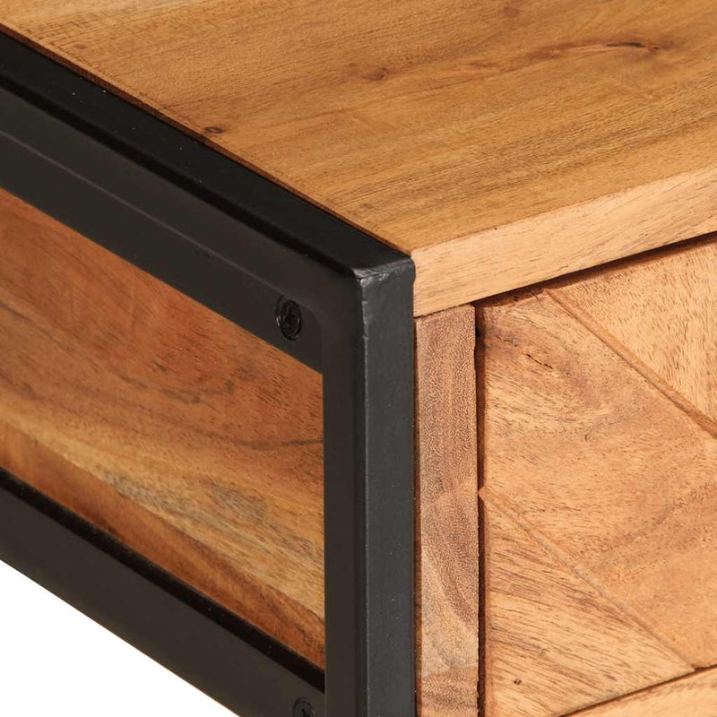 vidaXL tömör akácfa dohányzóasztal 110 x 55 x 40 cm