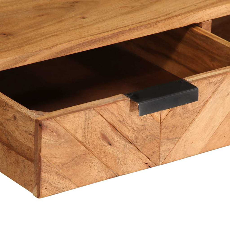 vidaXL tömör akácfa dohányzóasztal 110 x 55 x 40 cm