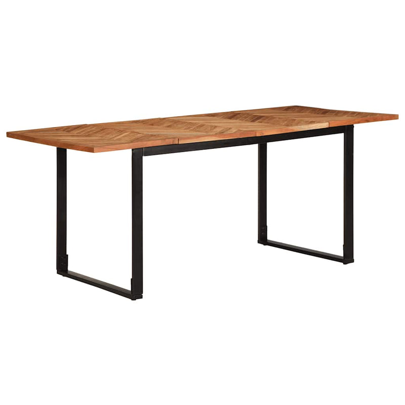 vidaXL tömör akácfa étkezőasztal 180 x 90 x 75 cm