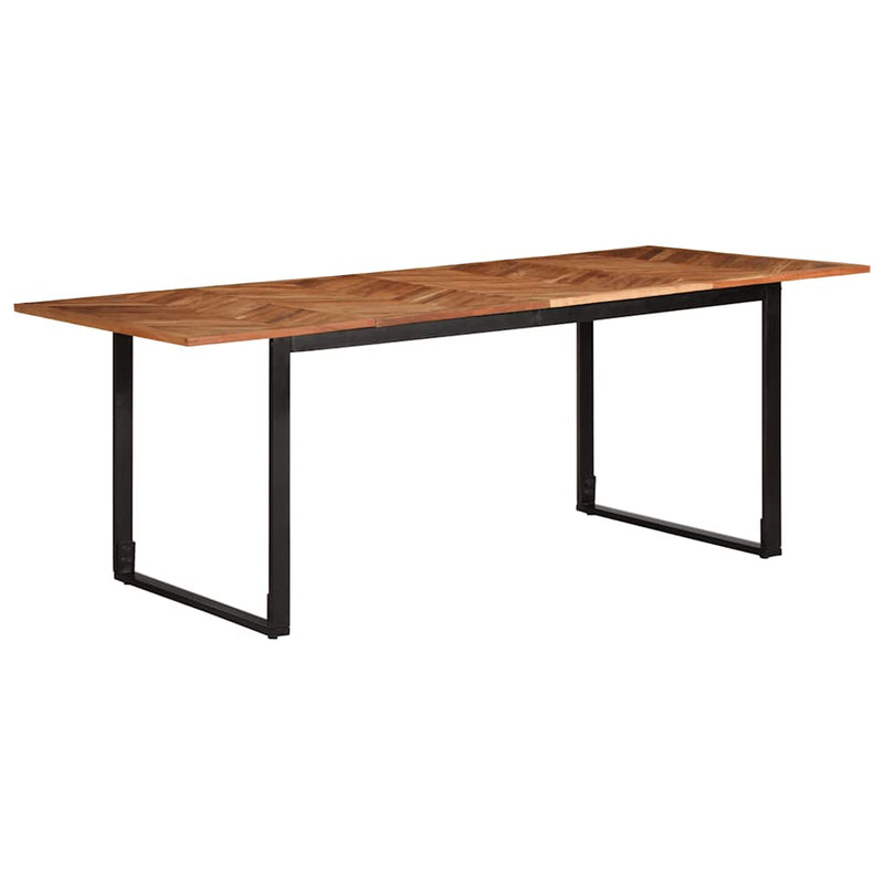 vidaXL tömör akácfa étkezőasztal 200 x 100 x 75 cm