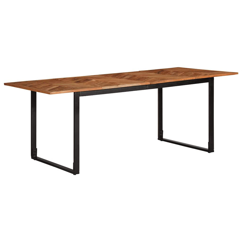 vidaXL tömör akácfa étkezőasztal 200 x 100 x 75 cm