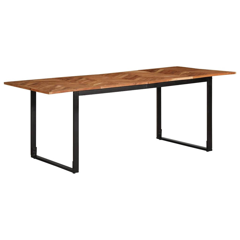 vidaXL tömör akácfa étkezőasztal 200 x 100 x 75 cm