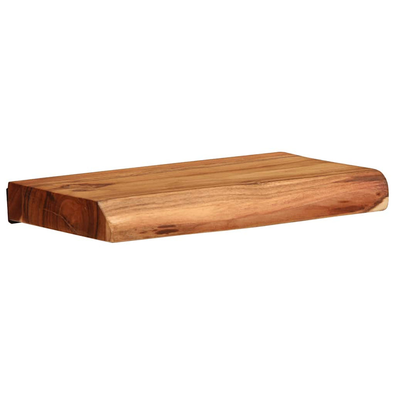 vidaXL 2 darab tömör akácfa fali polc 30 x 20 x 3,5 cm