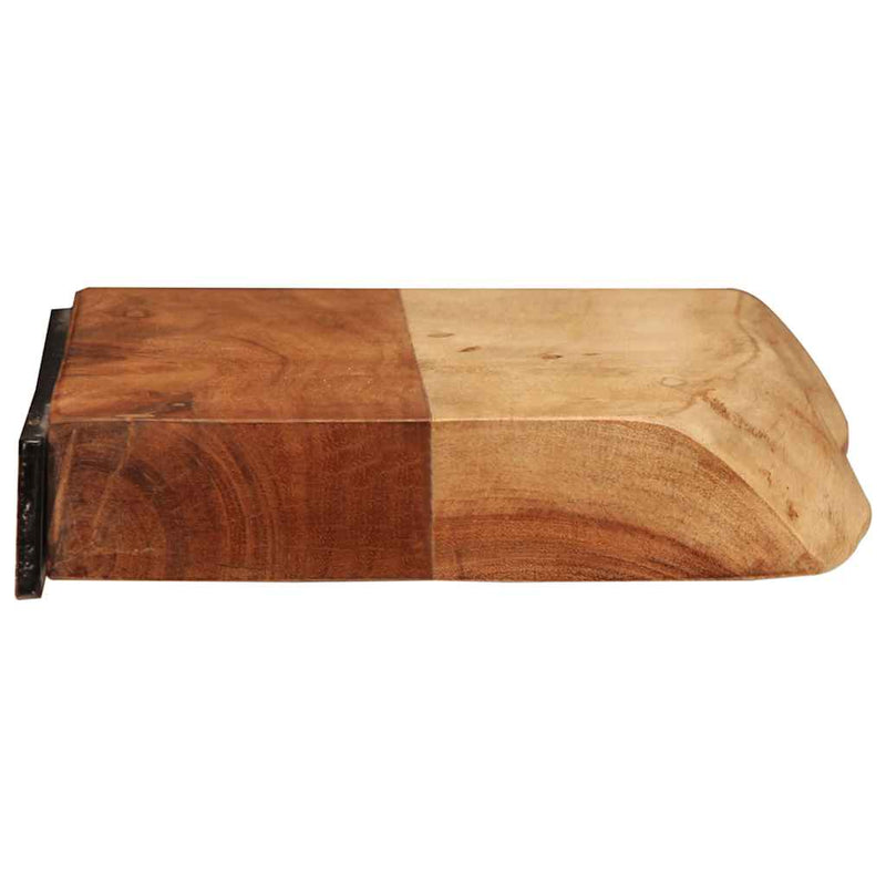 vidaXL 2 darab tömör akácfa fali polc 40x20x3,5 cm