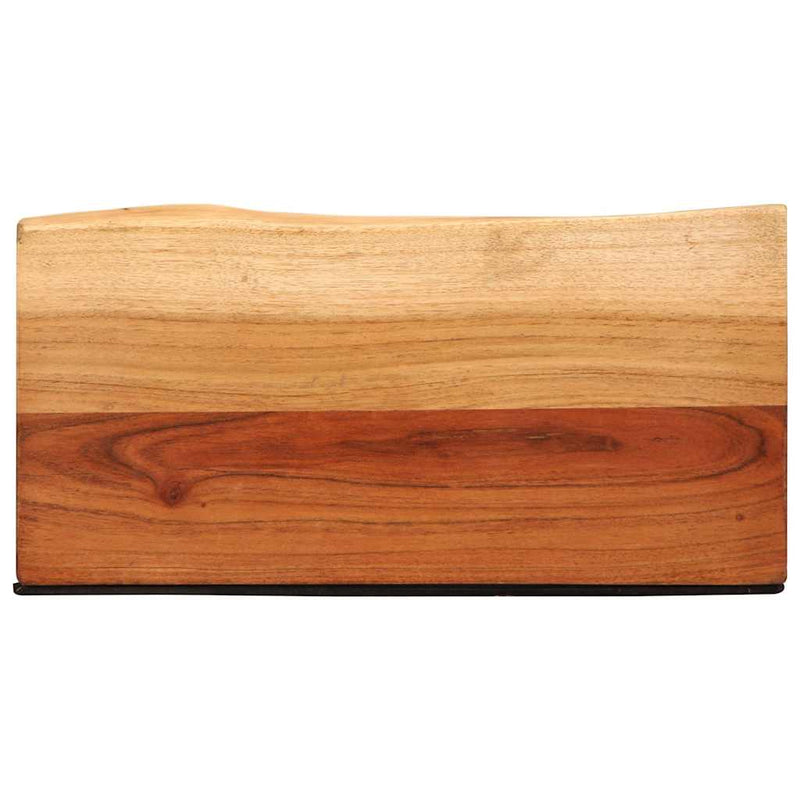 vidaXL 2 darab tömör akácfa fali polc 40x20x3,5 cm
